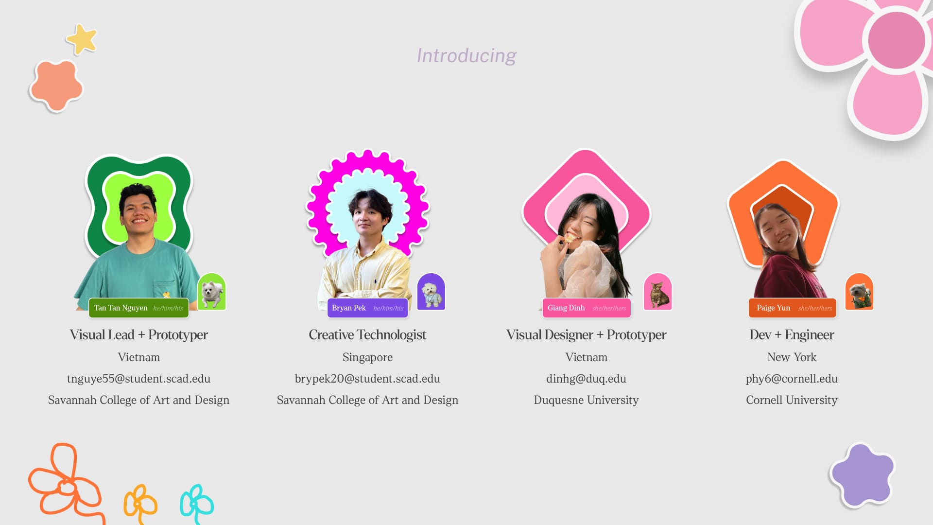 Introducing the Team